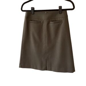 LOFT Petite Olive Green Skirt 4P Careerwear